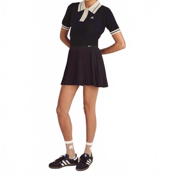 MALBON GOLF Tops - NEW MALBON GOLF mikayla knit polo in black
